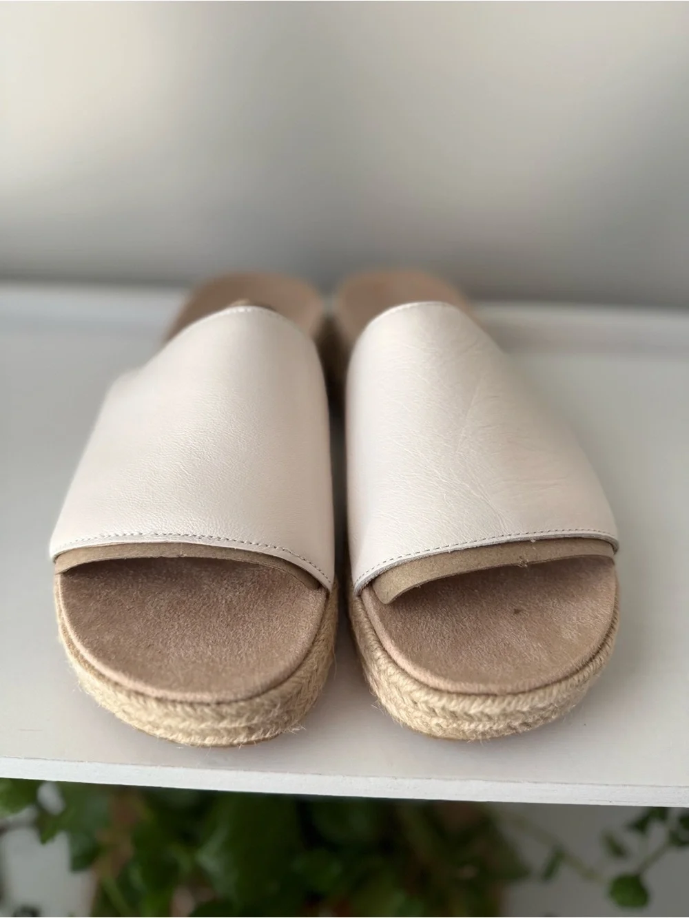 Vionic Yazmina Cream Slide Espadrille Platform Sandals - Picture 4 of 6